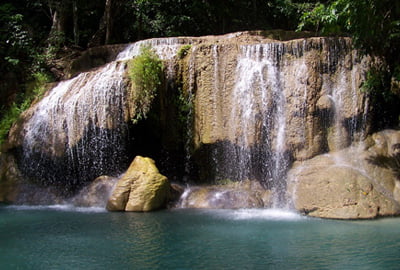 Erawan-watervallen Reisschema Thailand Erawan watervallen